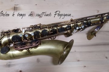 Saxophone ténor SELMER SA80 III de 1998 Avant et après sa restauration.